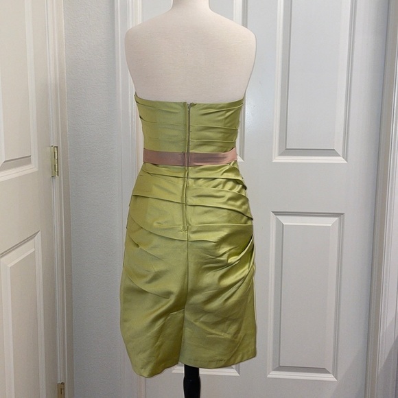 033: ALFRED ANGELO formal rouched mini dress in size S - Picture 6 of 9